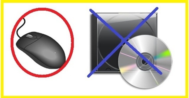 イラスト：マウスはまる　CD-ROMはばつ