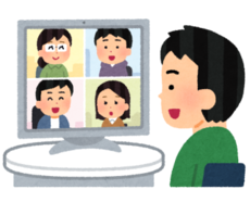 イラスト：WEB会議の様子