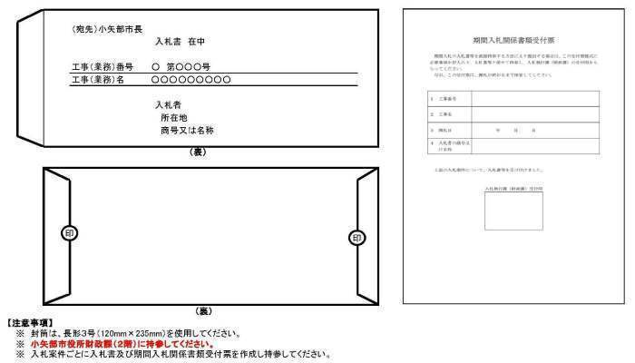 期間入札封筒記載例（持参）