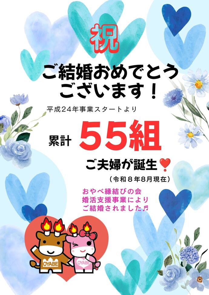 ご結婚おめでとうございます 累計55組目