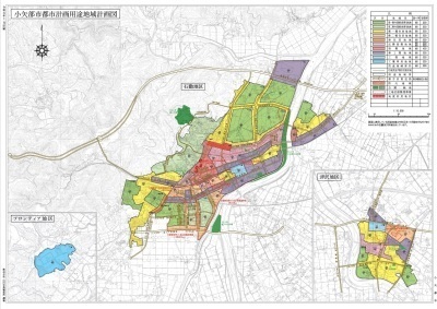 図：都市計画用途地域計画図