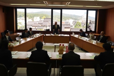 写真：行政視察受け入れ（平成30年10月23日）大分県臼杵市議会の様子
