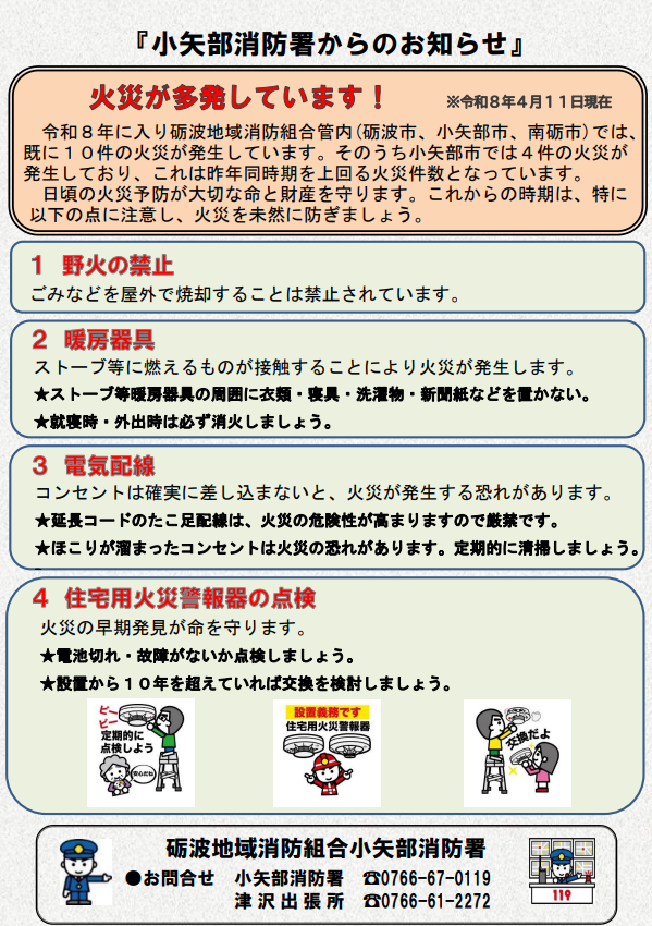 注意喚起チラシ