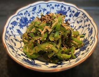 ピーマンの塩昆布和え