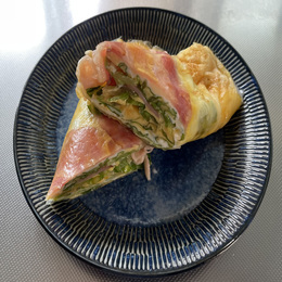 卵のライスペーパー包み焼き