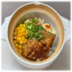 サバ味噌薬味丼