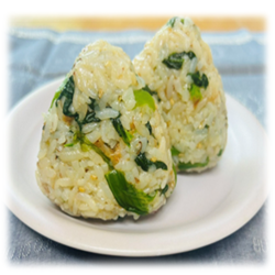 ほうれん草とおかかのおにぎり