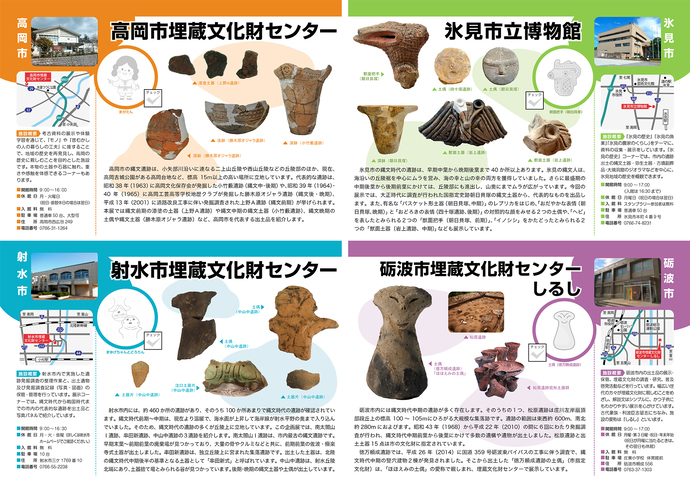 呉西の縄文ワールドパンフレット（裏）