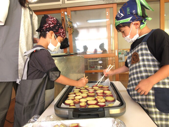 ホットプレートで焼く