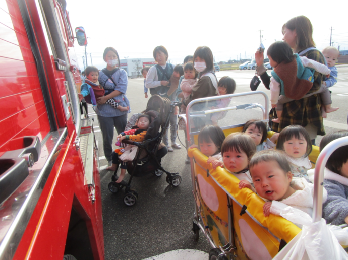 消防車を見たよ